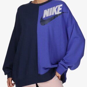 [SOLD!] Women's Nike Sportswear Over-Oversized Purple Color Block Sweatshirt